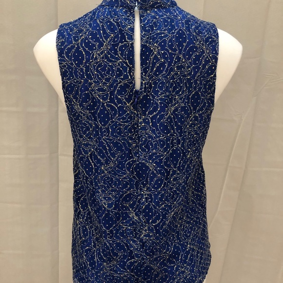 Anthropologie Sunday in Brooklyn S Blue Beaded Top - Picture 6 of 10